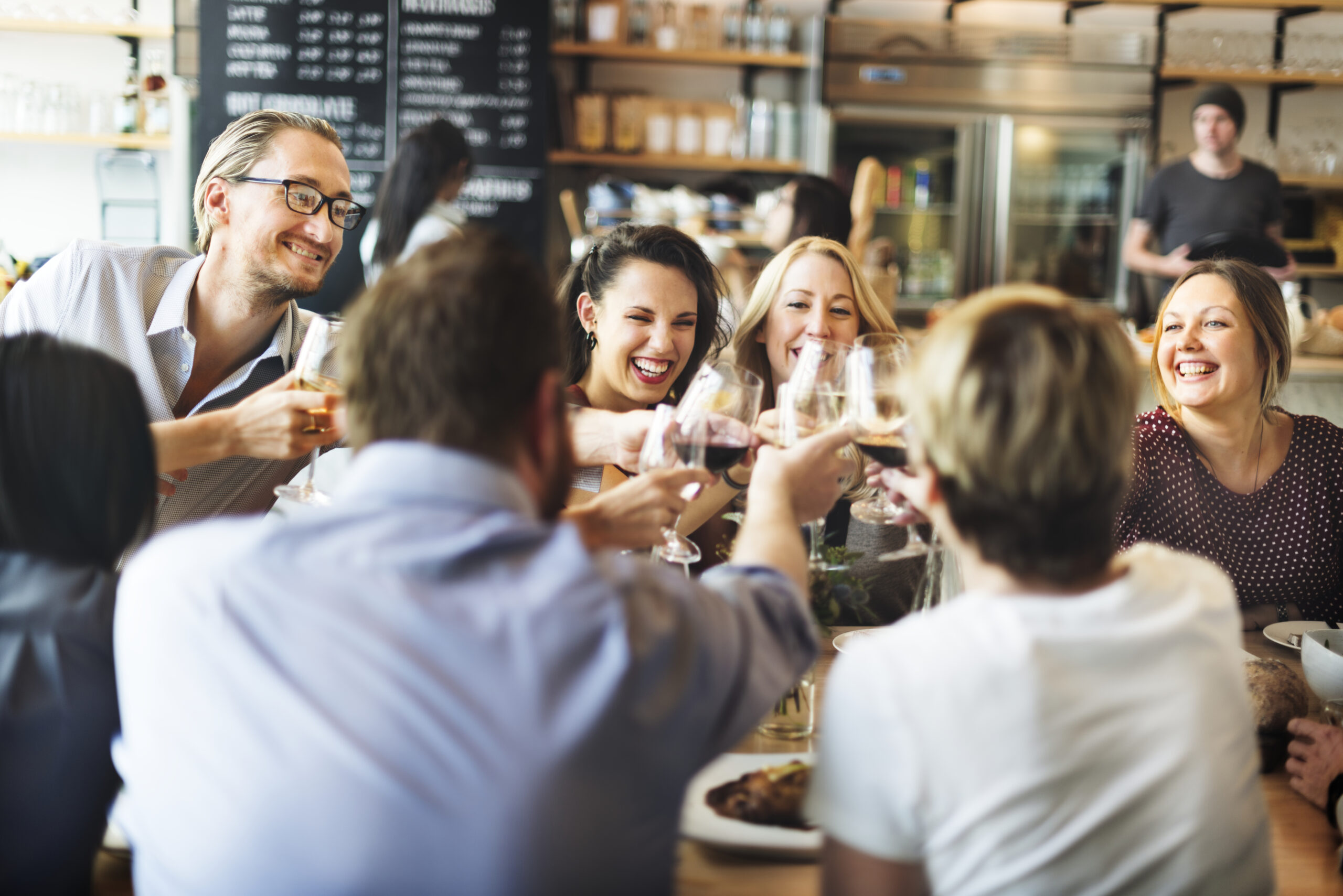 Dinner Dining Wine Cheers Party Concept Marketing für Restaurant